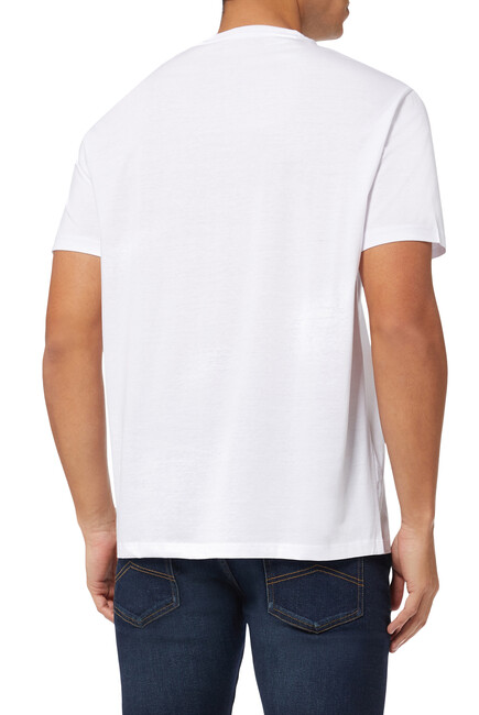 Bold Metallic Logo T-Shirt in Cotton Jersey